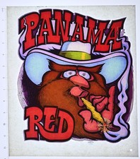 Original VINTAGE 1970s Heat Transfer | Panama Red Smoking - Roach '74