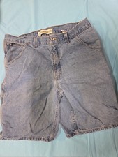 Faded Glory Mens Size 34 Blue Denim Jean Shorts Casual Workwear Classic Fit
