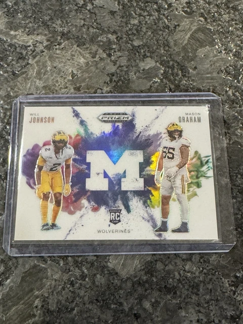 2025 Prizm Draft Picks Dual Color Blast Will Johnson Mason Graham - Wolverines