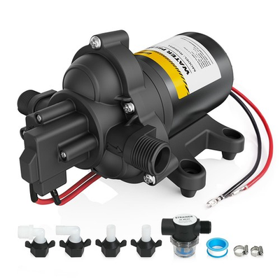 #ad RV Water Pump 4.0 GPM 45 PSI Diaphragm Fresh Quiet Pressure Switch Self Priming $69.49