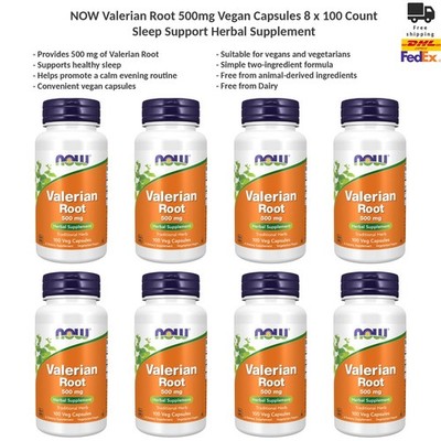 NOW Valerian Root 500mg Vegane Kapseln 800 Stk Baldrianwurzel Nahrungsergänzung