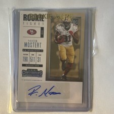 Raheem Mostert Rookie Panini Contenders Autograph #297 49ers Football 2017