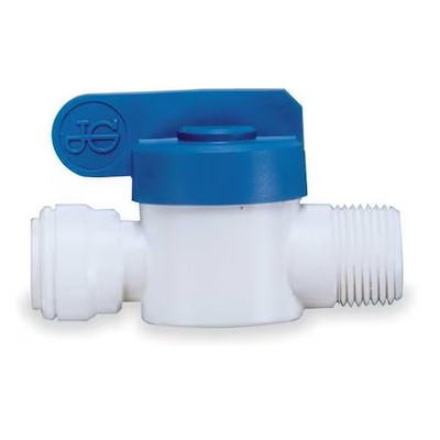 John Guest Ppsv-010822-W 1/4-Turn Stop, 1/4 In Mnpt, Pk5