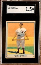 1941 Play Ball #13 Jimmie Fox SGC 1.5 FAIR Red Sox HOF
