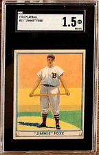 1941 Play Ball #13 Jimmie Fox SGC 1.5 FAIR Red Sox HOF