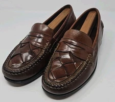 JOHNSTON MURPHY Mens Casual Dress Shoe Passport Brown Leather Loafer Size 10M