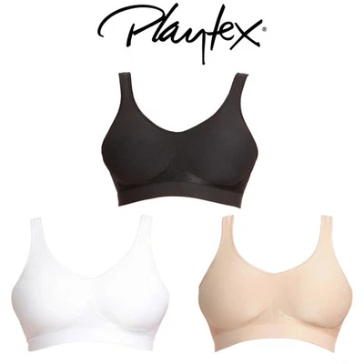 Playtex Comfort Revolution Flex Fit Contour Wirefree Wireless Comfy Bra Padded - Image 1 of 3