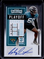 2020 Panini Contenders Shaquille Quarterman RC Playoff Ticket Auto Rookie #/99