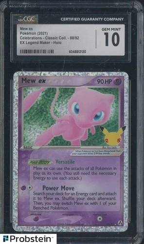 2021 Pokemon Celebrations Classic Collection 88 Mew ex Legend Maker Holo CGC 10