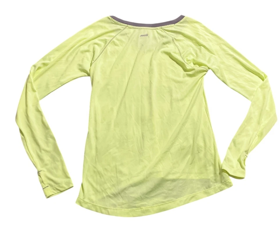 Avia 女式黄色长袖运动锻炼上衣轻便弹力 S 码 — 第 2/4 张图片