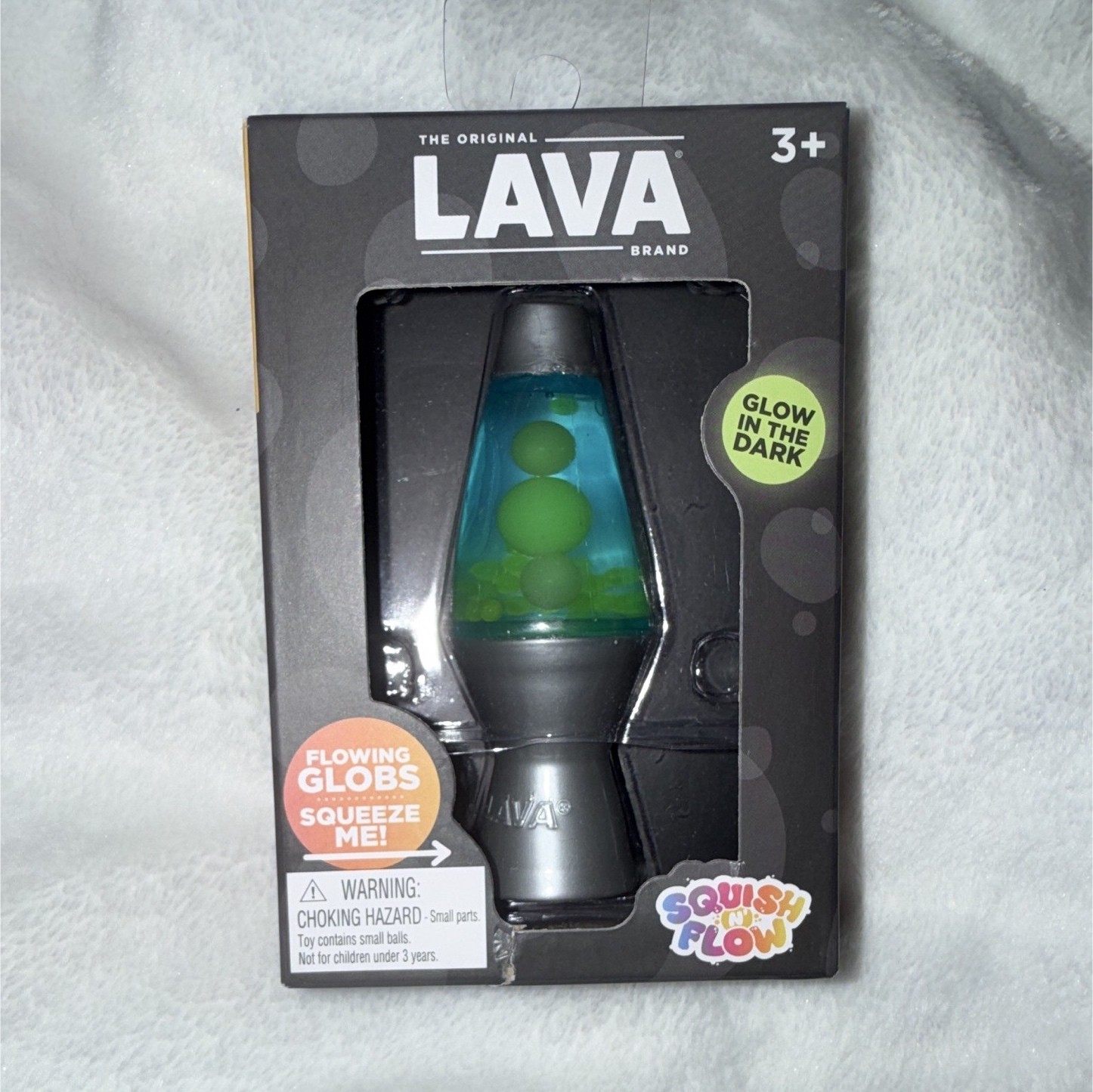 LAVA Squish N' Flow Glow in the Dark Squeeze Toy Green/Blue Ages 3+ LVGS