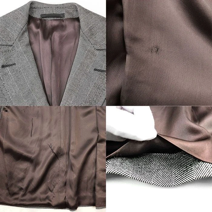 Abrigo CARUSO Loro Piana Zelander 100% Lana Merino Espiga Para Hombres 46 Gris Italia Foto 4 de 4