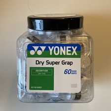 Yonex Dry Super Grap Overgrips - 60 Pack, White