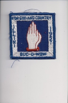 1957 Illini Buc-O-Wow For God And Country patch