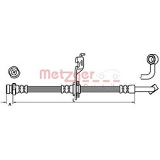 Metzger Bremsschlauch hinten links für Kia Picanto