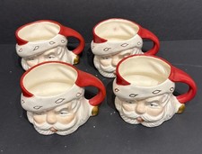 Vintage Santa Mugs Set Of 4 HH Style Made In Japan,  2.75” Tall