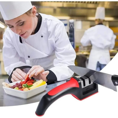 3-Segment Knife Sharpener Knife Sharpeners for Kitchen Knives Stainless Steel Th