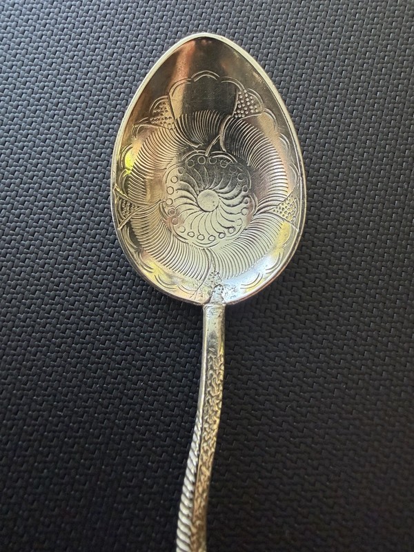 Antique Meiji Japanese 84 Silver Nagasaki Snake & Rat Souvenir Spoon