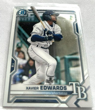 2021 Bowman Chrome Baseball Prospects Xavier Edwards Tampa Bay Rays #BCP-101