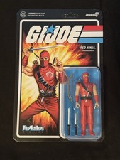 GI Joe Red Ninja Cobra Assassin Super7 ReAction 3.75  Figure Carded New