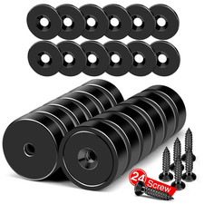 Magnets, 40Lbs Strong Magnet with Holes, Black Industrial Rare Earth Neodymium M
