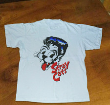 Stray Cats Logo T-Shirt Short Sleeve Cotton White Unisex Size S to 5XL