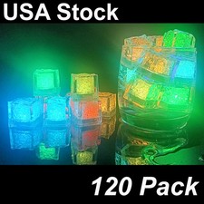 120PCS Waterproof Light Up Led Ice Cubes for Party Drinks Wine Glowing Ice Cube