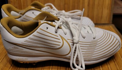 NIKE LUNAR HYPERDIAMOND 3 PRO METAL Womens Softball Cleats White Gold, sz 12 fs | eBay