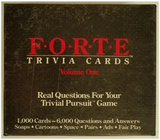 Forte Trivia Cards; Volume One (Intuitive Marketing; 1984) - Complete