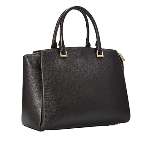 NUOVA borsa a tracolla Michael Kors Maxine media in pelle - nero/oro $298 - Foto 2 di 5