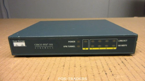 Cisco PIX 501 Systems VPN 4-Port 10/100 Firewall Security 47-10539-01 EXCL PSU