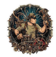 Steampunk Sticker Decal A537 Steam Punk