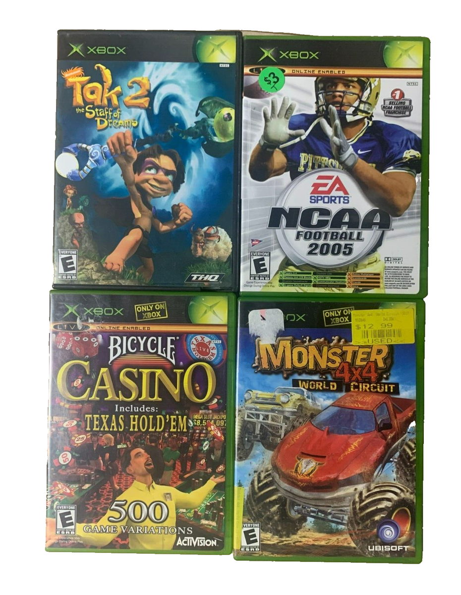 Original XBOX 4 Game Lot: Random Games, Football, Casino, Driving
