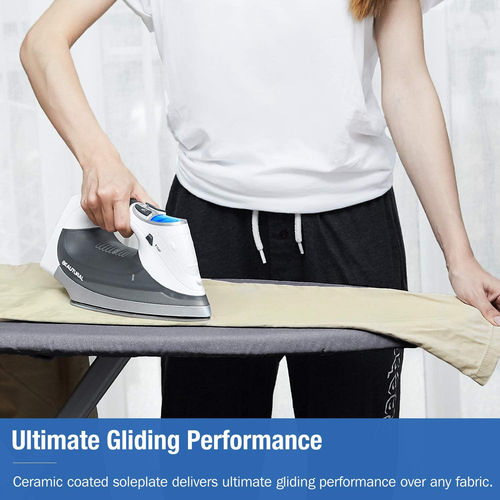 1800-Watt Steam Iron with Digital LCD Screen, Double-Layer and Ceramic Coated So - Picture 5 of 7