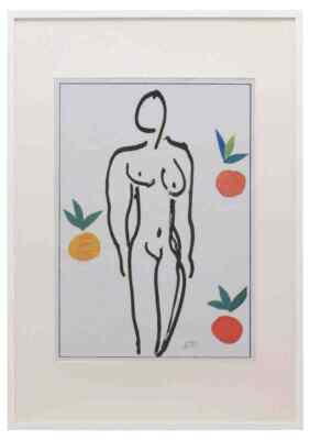 Henri Matisse Akt mit Orangen A3 A4 gerahmter Druck Bild