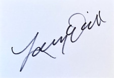 Larry David Signed In Person 4x6 Index Card In Top Loader - Seinfeld
