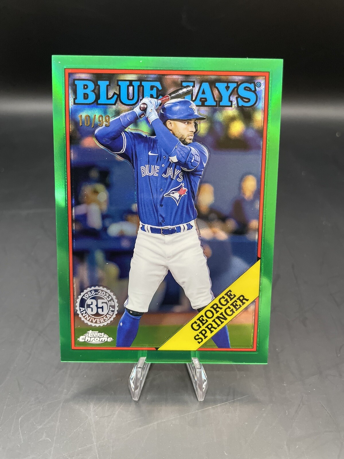 George Springer 2023 Topps Chrome 1988 Design Green /99