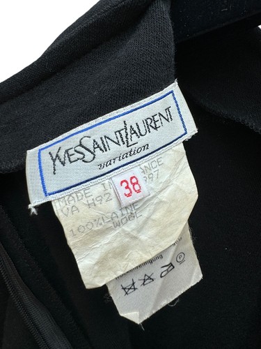 Yves Saint Laurent Vintage Hiver 1992 Black Wool Dress Size 38 fits S - Picture 6 of 6