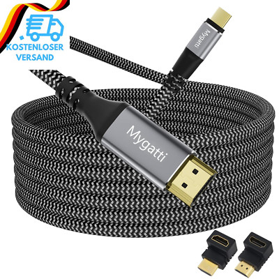 USB C Auf HDMI Kabel 7.5 Meter,Typ-C Auf HDMI 4K Uhd(Thunderbolt 4/3 Kompatibel)