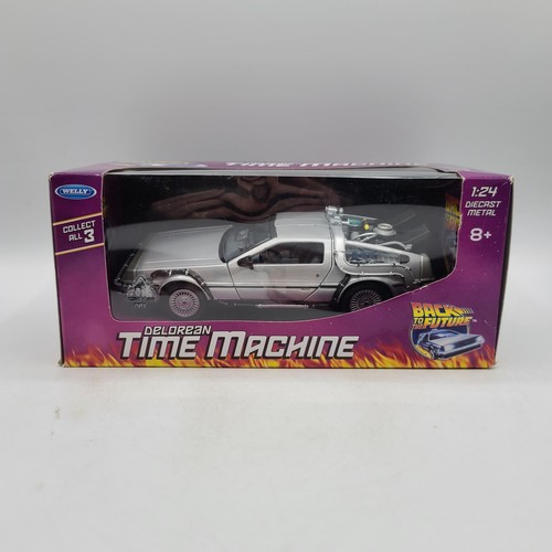 WELLY 2022 BACK TO THE FUTURE TIME MACHINE '81 DELOREAN LK COUPE 1:24 TOY CAR