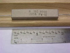 5 IRC PW10-2R0J 2 Ohm 5% 10W Axial Cement Power Wirewound Resistors