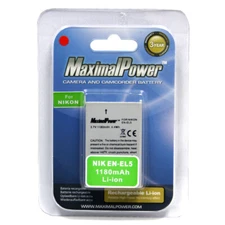 MaximalPower Battery For Nikon ENEL5 EN-EL5 COOLPIX P80 P90 P5000 P5100 P3 P4