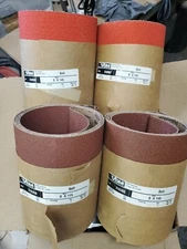 Lot of 4 VSM 8" x 145" Sanding Belts KK711X & XK870X 40 & 50 Grit A/O & Ceramic