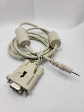 9 Pin Serial Female 3.5mm Male Plug Cable RS232 1/8 inch Conversion 4 ft White