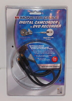 MONSTER CABLE CAMCORDER TO DVD RECORDER J2 CANDVDR DV6 1 PC FIREWIRE