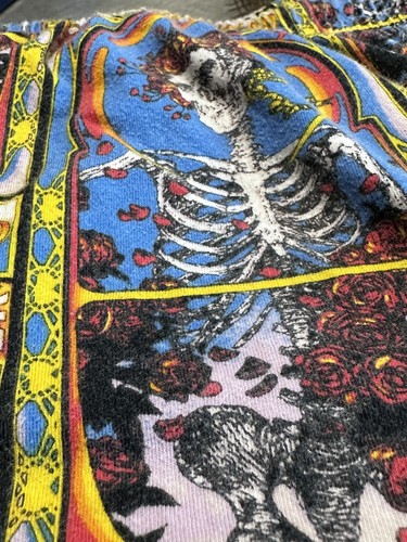Grateful Dead Lounge/Pajama Pants Alton Kelly Skeletons Roses Vintage Dead Head - Picture 9 of 10