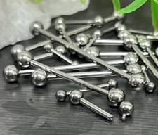 1pc Internally Threaded Solid Implant Grade Titanium Barbell Tongue Nipple Ring