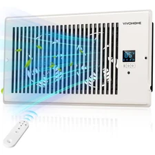 6"x12" Opening Register Booster Fan & Thermostat 13.8"x7.5" Vent Cover 10-Speed