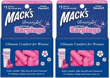Mack's Foam Ear Plugs Dreamgirl Pink for Women w/ Case 30dB reduction ( 2 pack )