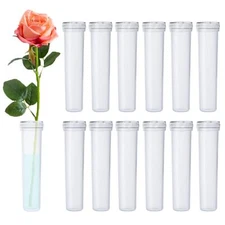 20 Pcs 2.8 Inch Floral Water Tubes Clear Flower Vials for Flower Arrangement
